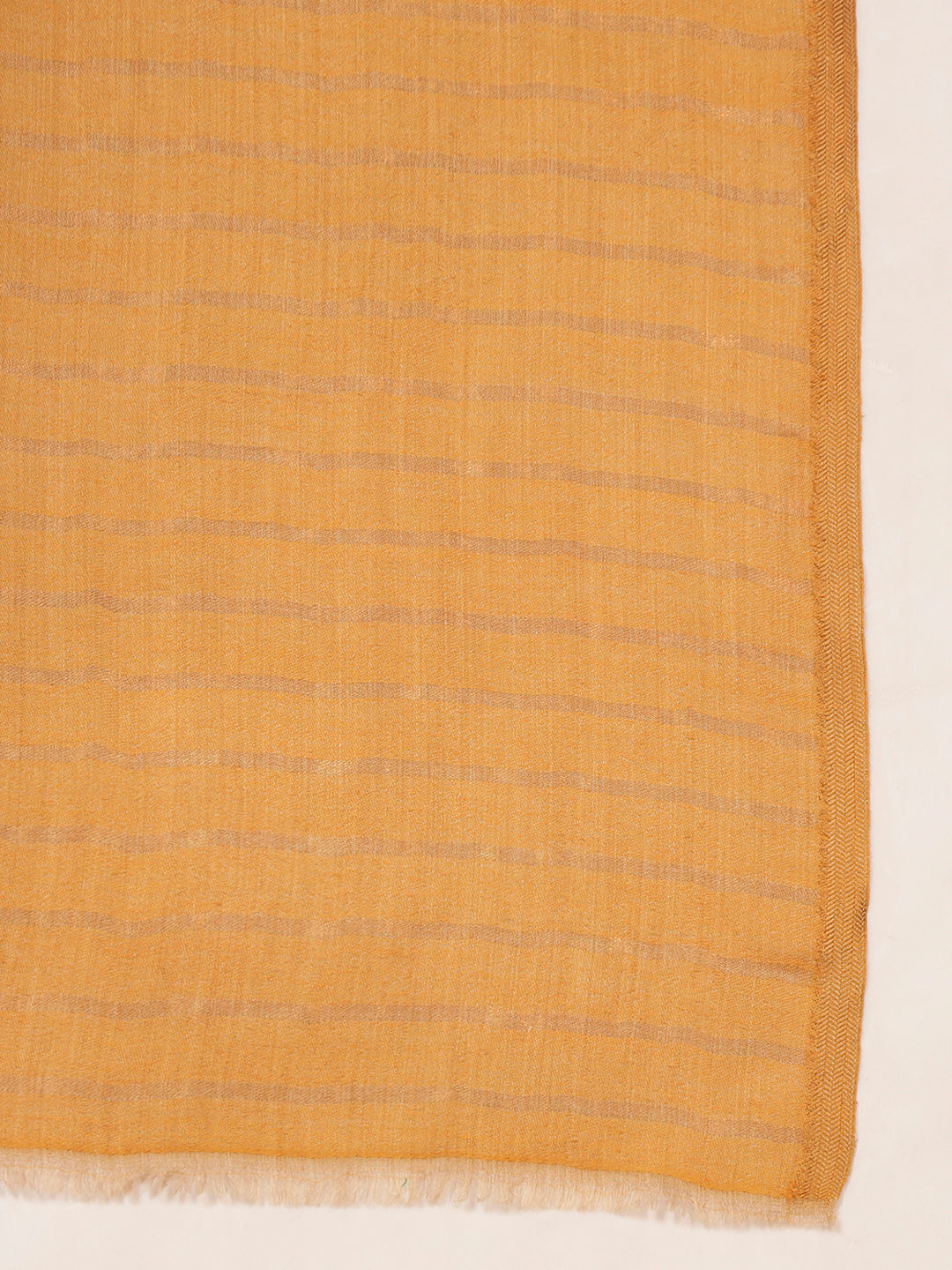 Pashmoda Women Golden Mirage Reversible Zari Moonlight Fine Wool Stole (Size: 71x203 Cm)