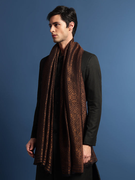 Pashmoda Men Aarzoo Fine Pashmina Wool Blend Stole (Size: 71x203 Cm)?ÿ