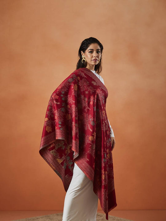 Pashmoda Women Nayab Kaani Stole (Size: 71X203 CM)