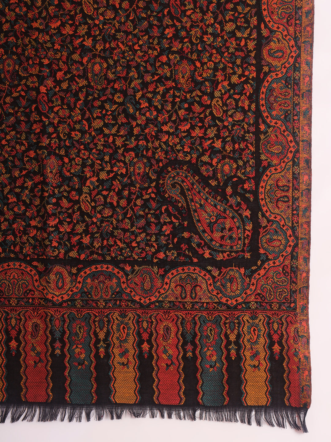 Pashmoda Men Mehak Kaani Wool Blend Kashmiri Shawl (Size: 101X203 CM)