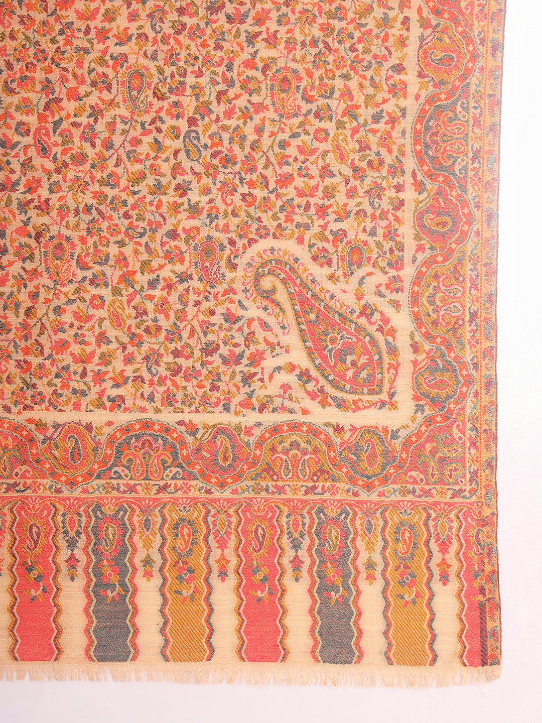 Pashmoda Men Mehak Kaani Wool Blend Kashmiri Shawl (Size: 101X203 CM)