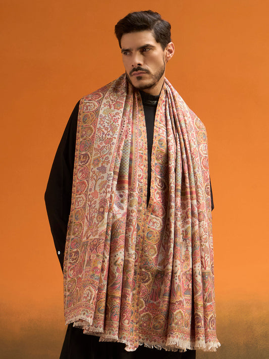 Men Shahi Manzar Fine Wool Kaani Shawl