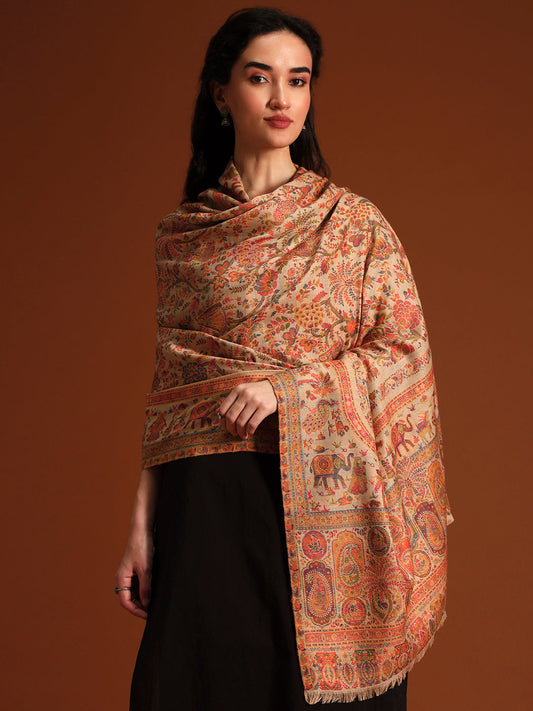 Women Orchard Kaani Wool Blend Kashmiri Shawl