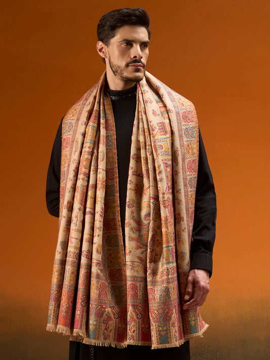 Men Gulrukh Reversible Kaani Zari Shawl