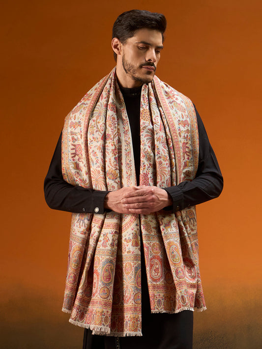 Men Kaani Orchard Fine Wool Kaani Shawl