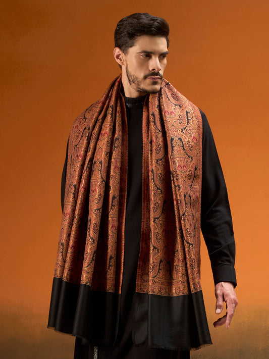 Men Gulnaar Royale Reversible Kaani Zari Shawl
