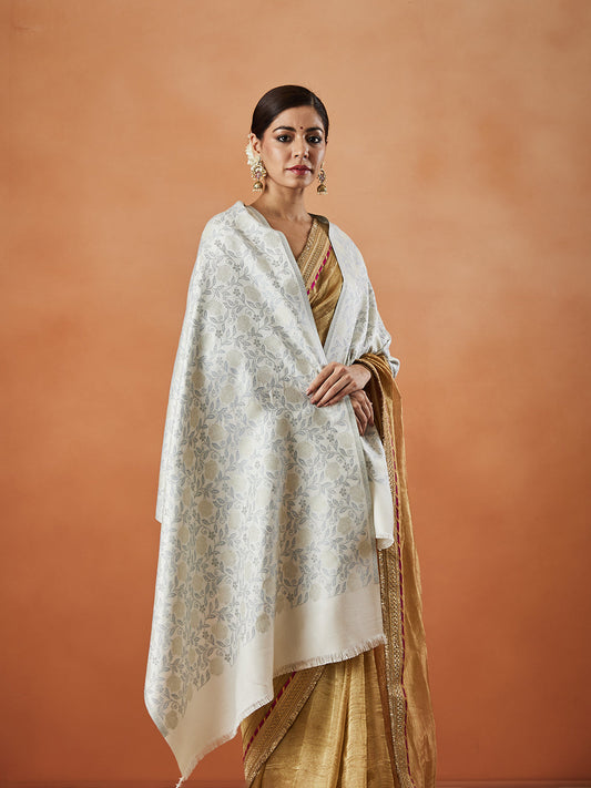 Pashmoda Women Rukhsaar Kaani Stole (Size : 71X203 CM)