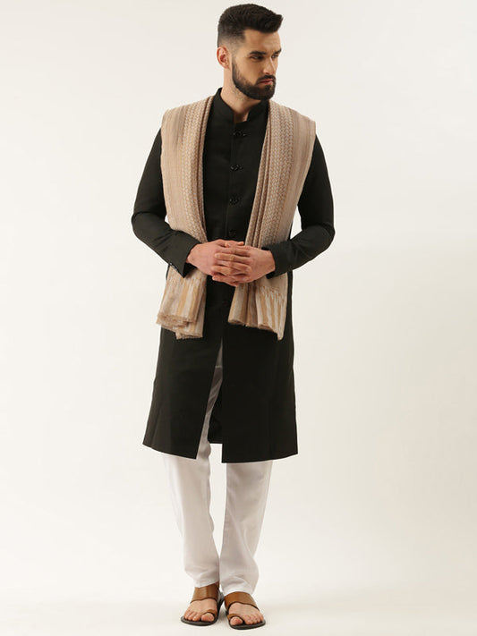 Men Aarzoo Fine Pashmina Wool Blend Stole, Scarf (Size71X203 CM)