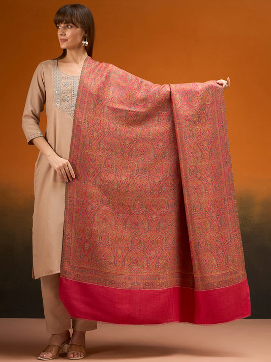 Women Regalis Zari Reversible Kaani Fine Wool Shawl