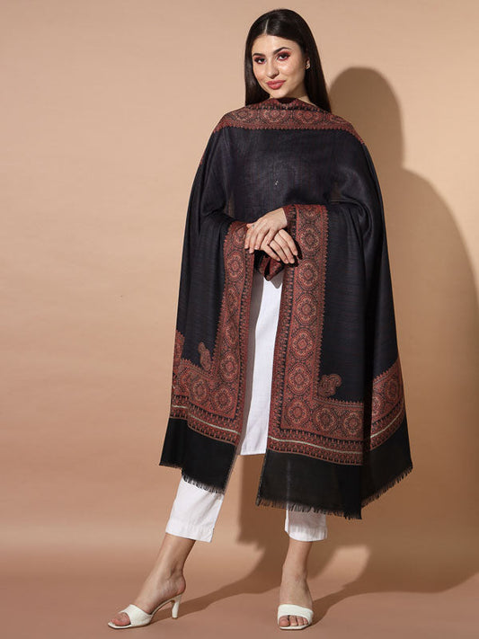 Women Chaman Woven Design Jamawar Shawl (Size 101X203 CM)