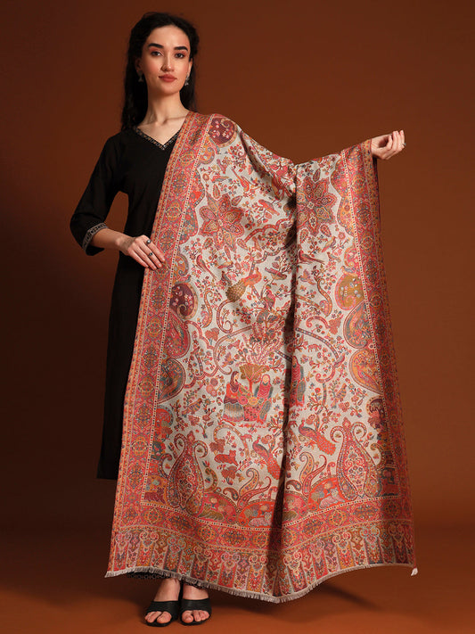 Women Royal gulistan Kaani Wool Blend Kashmiri Shawl