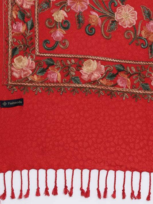 Women's khushnuma Kashmiri Aari Embroidery Stole (Size: 71X203 CM)
