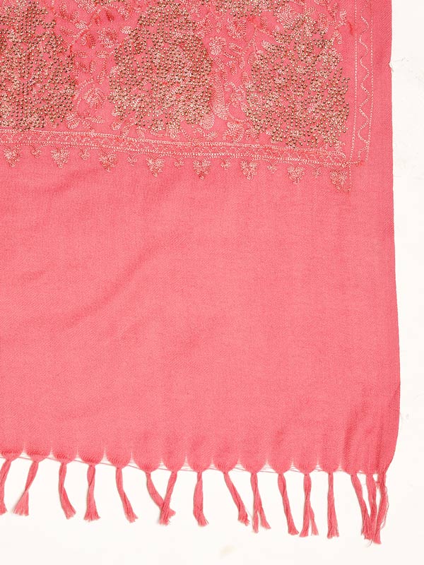 Women's Nagma 100% Pure Wool Swarosvki Crystal Shawl (Size : 101X203 CM)