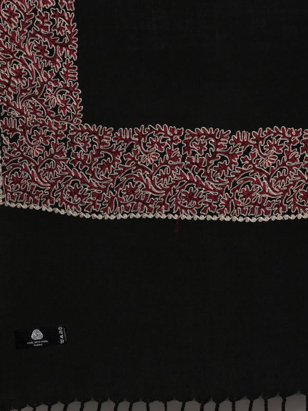 Women's Aaraish 100% Pure Wool Nalki Embroidered Stole (Size 71X203 CM)