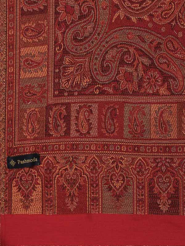 Women's Dil-kash Kashmiri Royal Paisley Design Jamawar Shawl (Size: 101 X 203 Cms)