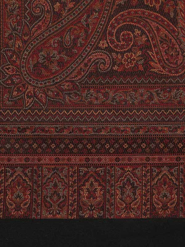 Men Jamawar Kashmiri Luxury Shawl, Size: 101x203 CM, Black Color