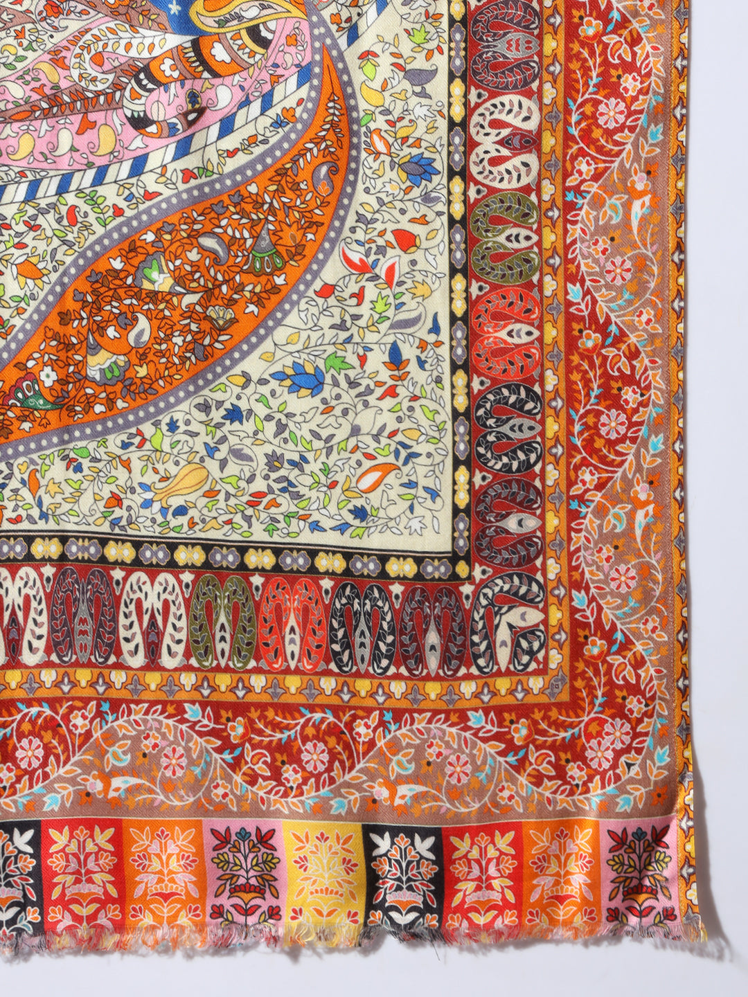 Gift Envelope of Firdousi Multicoloured Printed Stole (Size : 71X203 CM)