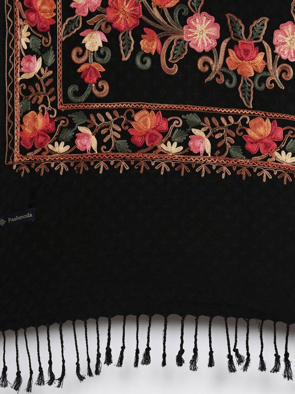 Women's khushnuma Kashmiri Aari Embroidery Stole (Size: 71X203 CM)