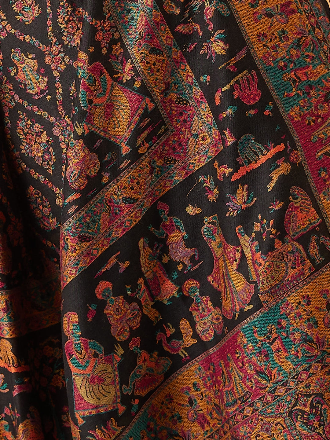Gift Box of Gulbahar Kaani Wool Blend Kashmiri Shawl (Size: 101X203 CM)
