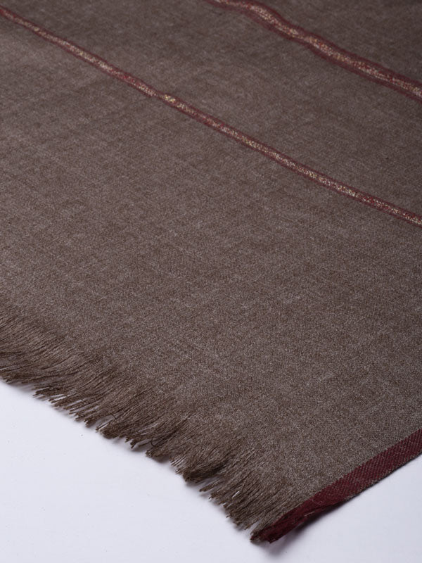 Men farhat Woven Design Shawl (Size 127x254 cms, Black Color)