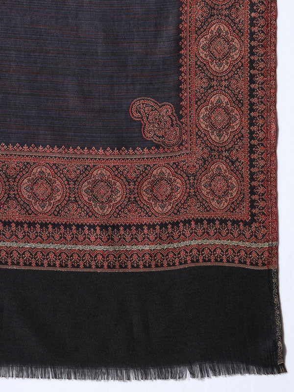 Women Chaman Woven Design Jamawar Shawl (Size 101X203 CM)