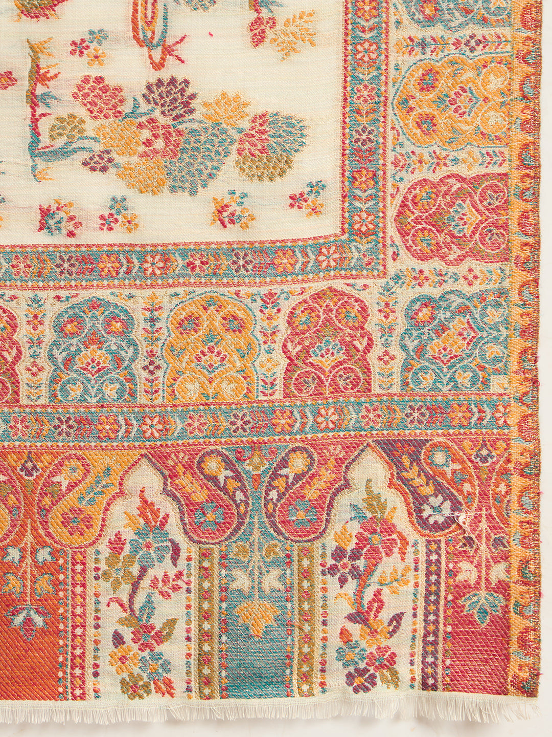 Women Gulrukh Zari Reversible Kaani Fine Wool Shawl