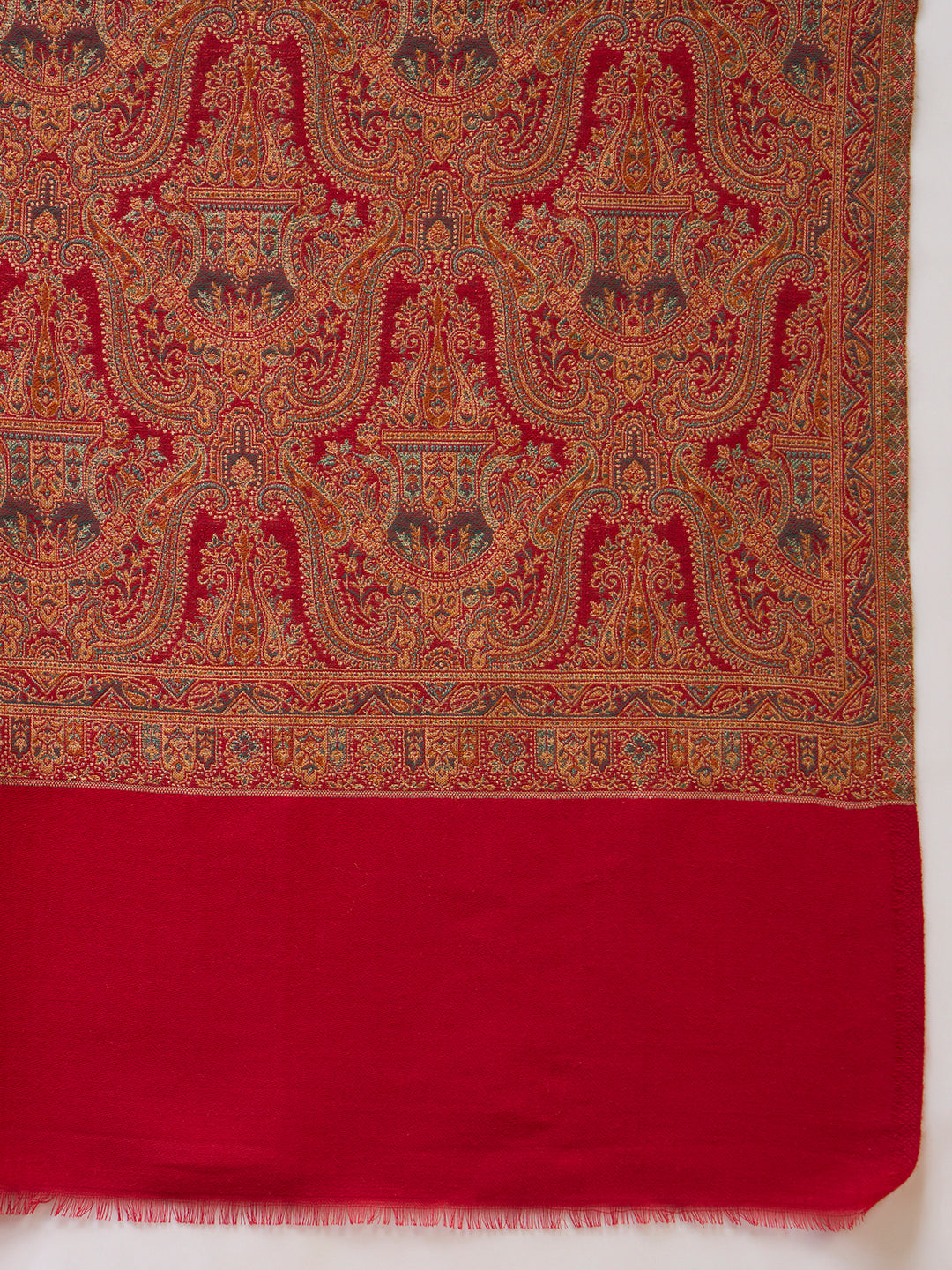 Women Gulnaar Royale Zari Reversible Kaani Fine Wool Shawl
