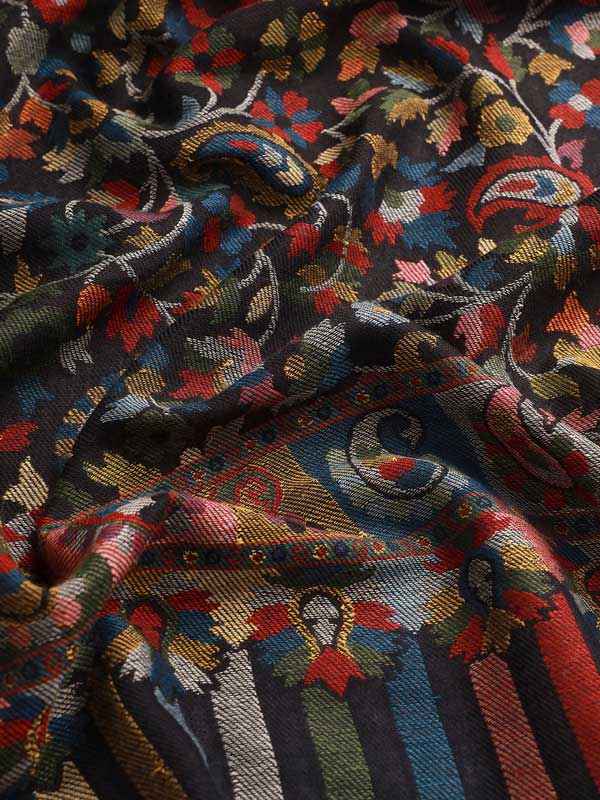 Women's Bahaar Kaani Wool Blend Kashmiri Shawl (Size 101X203 CM)