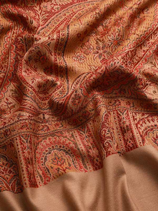 Women's Zarif-e-Kashmir Wool Blend Jamawar Shawl (Size: 101X203 CM)