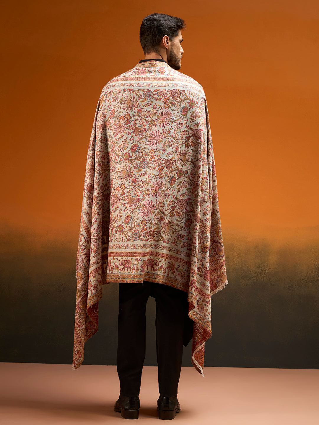 Men Kaani Orchard Fine Wool Kaani Shawl