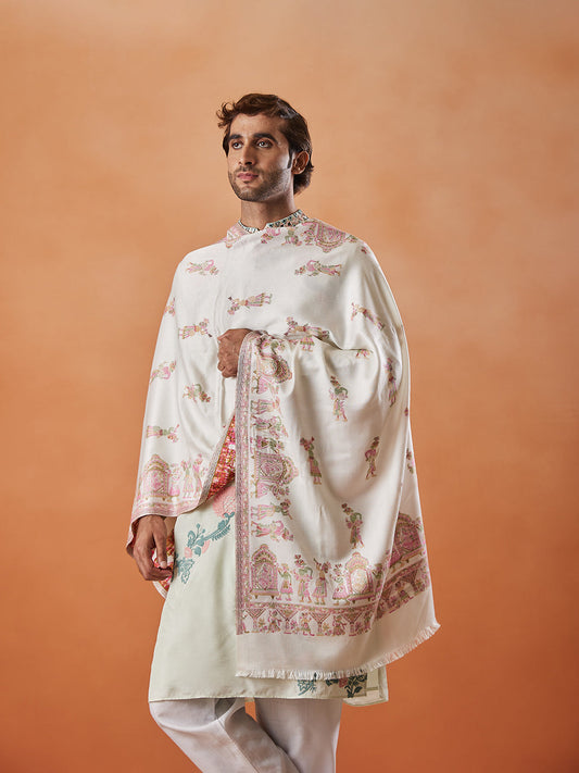 Men Pari Mahal Kaani Stole (Size 71x203 cm)