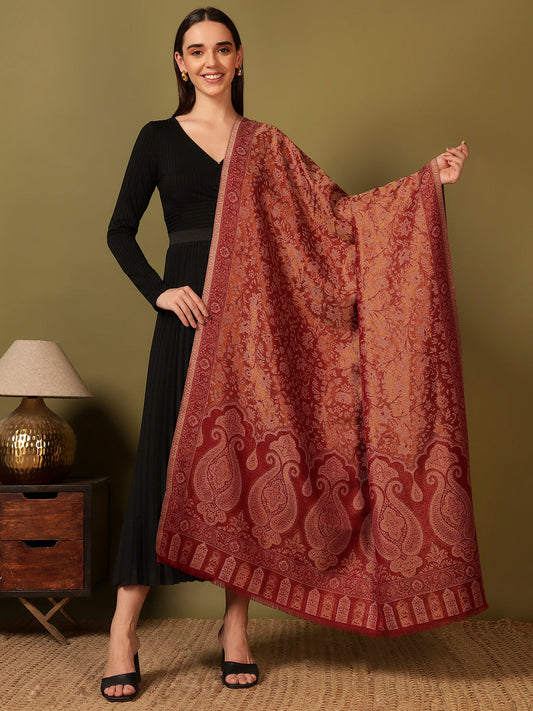 Pashmoda Women Hunar Zari Kaani Fine Wool Shawl (Size: 101x203 cm)