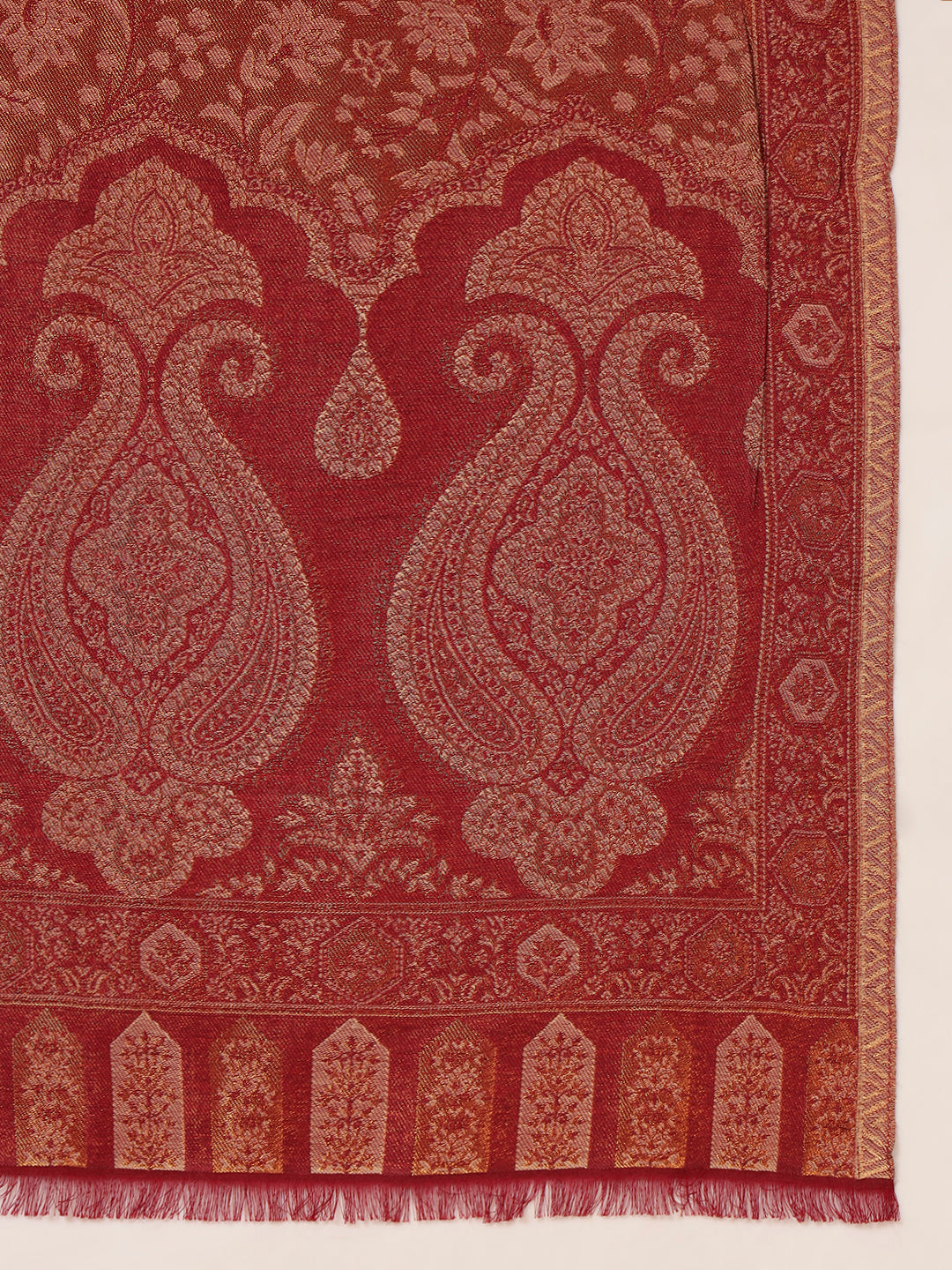 Pashmoda Women Hunar Zari Kaani Fine Wool Shawl (Size: 101x203 cm)