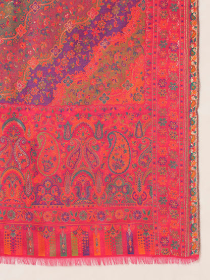 Pashmoda Women Libaas Zari Kaani Fine Wool Shawl (Size: 101X203 CM)