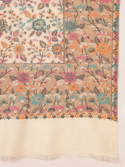 Pashmoda Women Mehar Kaani Wool Blend Kashmiri Shawl (Size: 101X203 CM)