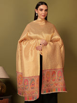 Pashmoda Women Silsila Zari Kaani Fine Wool Shawl (Size: 101X203 CM)