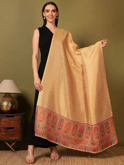 Pashmoda Women Silsila Zari Kaani Fine Wool Shawl (Size: 101X203 CM)