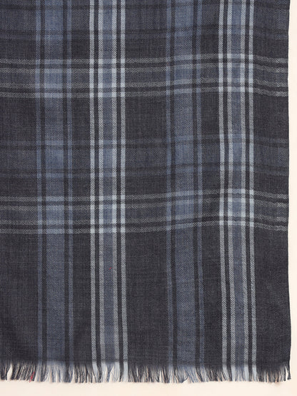 Pashmoda Men Metro Plaid Woollen Checkered Stole (Size : 28x80in, 71X203cm)