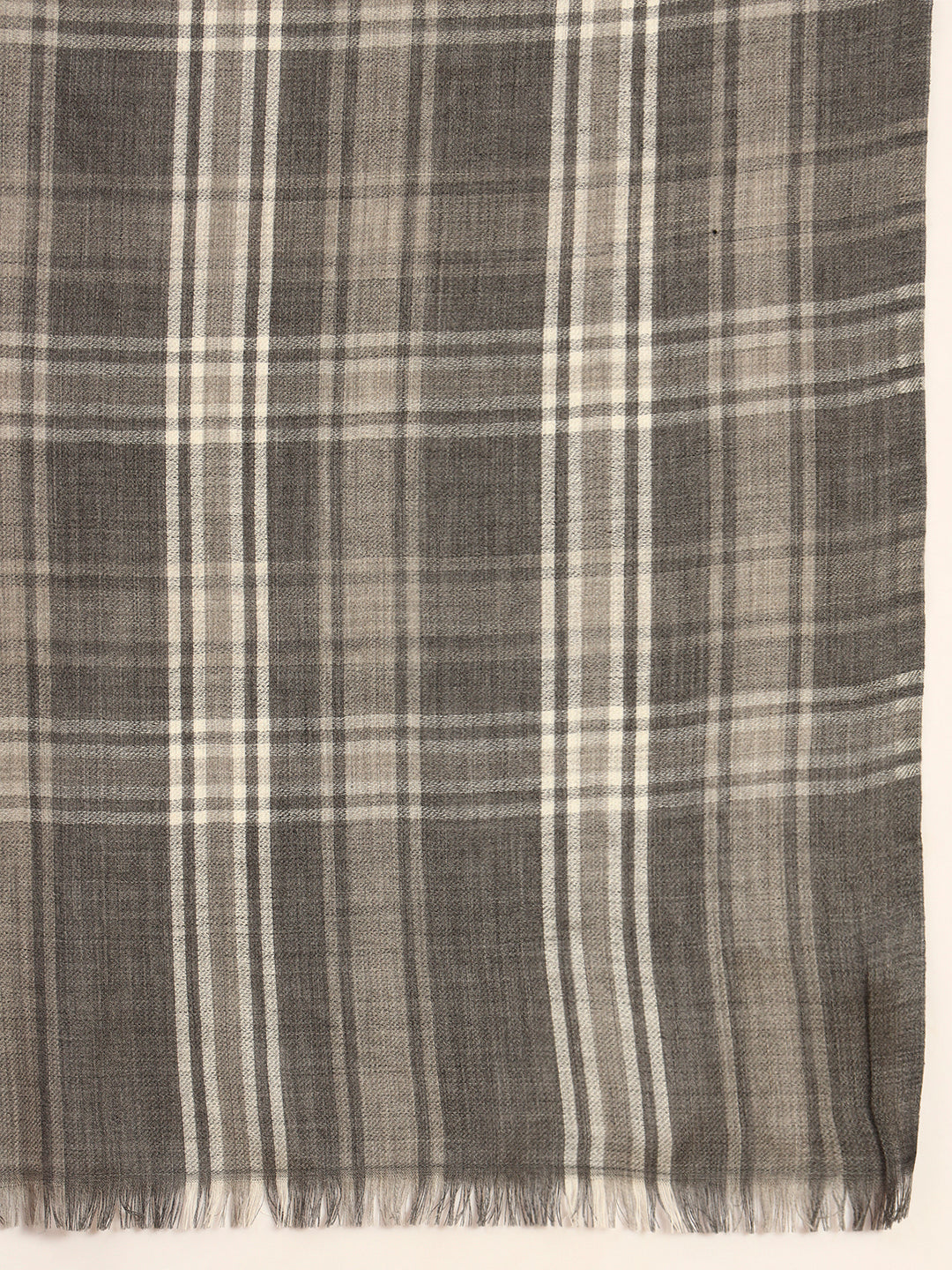 Pashmoda Men Metro Plaid 100% Pure Wool  Checkered Stole (Size : 71X203cm)