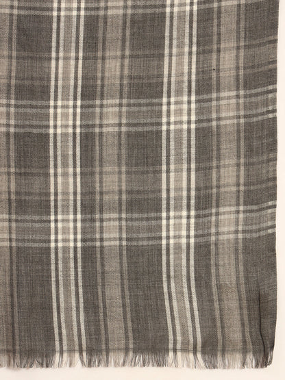 Pashmoda Men Metro Plaid 100% Pure Wool  Checkered Stole (Size : 71X203cm)