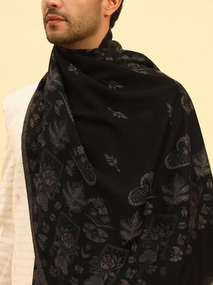 Pashmoda Men Eternal Blooms Kaani  Stole (Size : 71X203 CM)