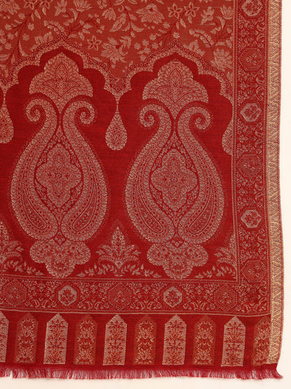 Pashmoda Men Hunar Zari Kaani Fine Wool Shawl (Size-101x203cm)
