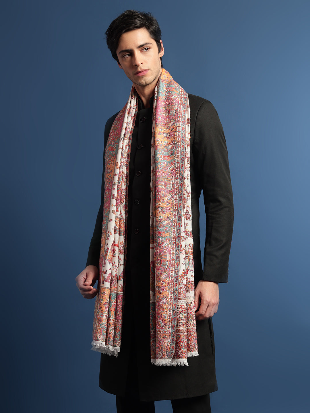 Pashmoda Mens Gul-e-meher Kaani Shawl (Size: 101x203 Cm)