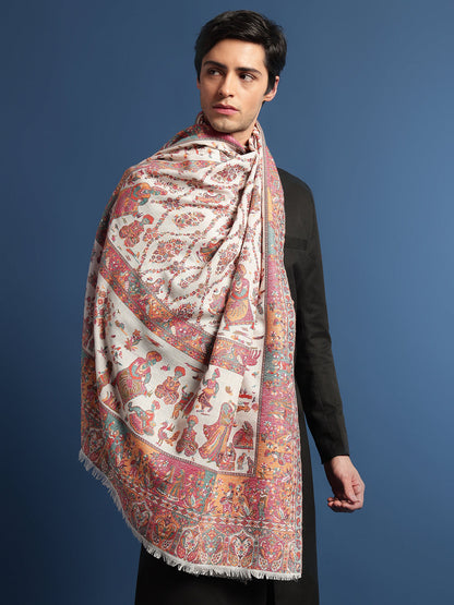 Pashmoda Mens Gul-e-meher Kaani Shawl (Size: 101x203 Cm)