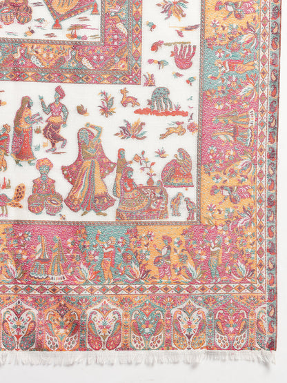 Pashmoda Mens Gul-e-meher Kaani Shawl (Size: 101x203 Cm)
