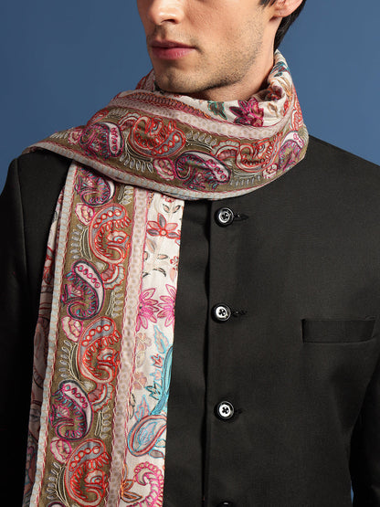 Pashmoda Men  Kalamkari Embroidered Shawl (Size 101x203 Cm)