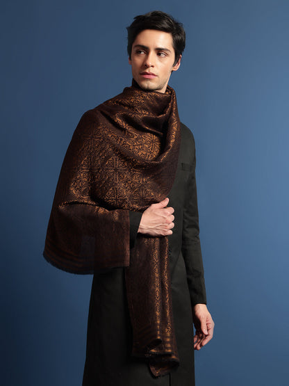 Pashmoda Men Aarzoo Fine Pashmina Wool Blend Stole (Size: 71x203 Cm)?ÿ