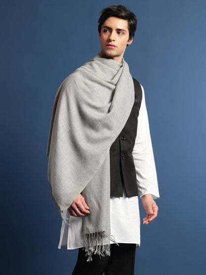 Pashmoda Men Rahmat Fine Wool Melange Stole (Size: 71x203 Cm)