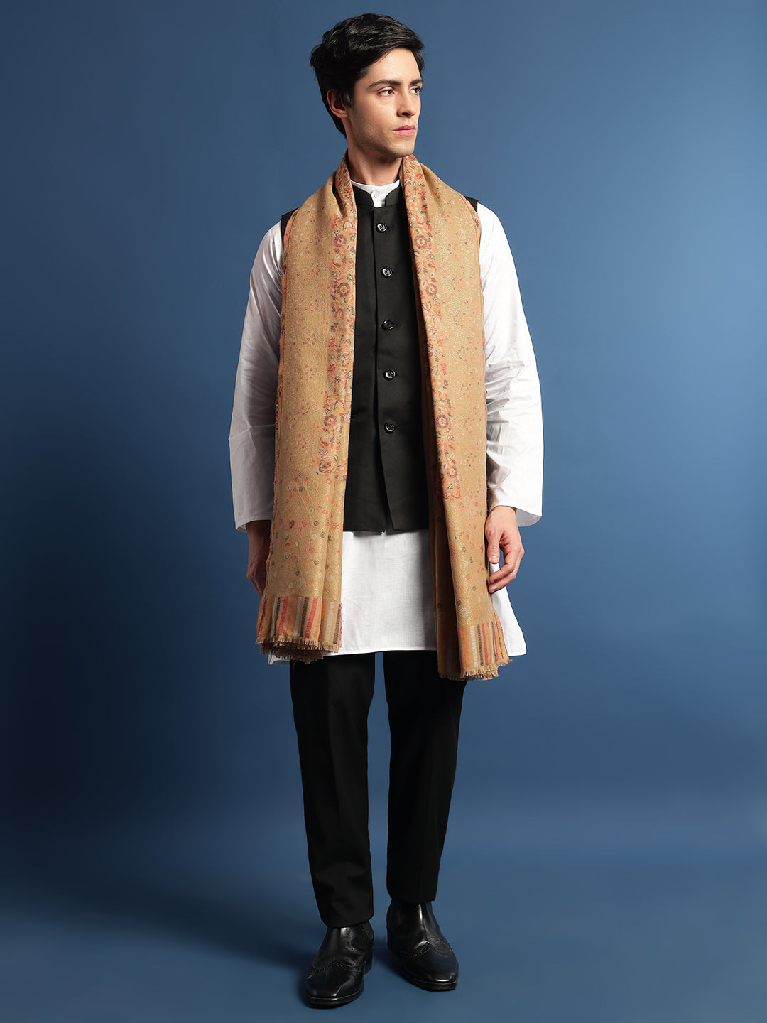 Pashmoda Mens Rangrez Kaani Shawl (Size: 101x203 Cm)