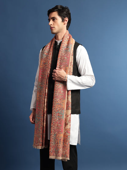 Pashmoda Mens Gul-e-meher Kaani Shawl (Size: 101x203 Cm)